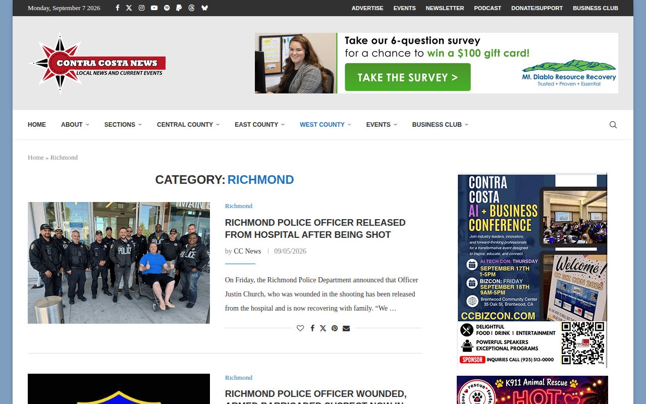 Contra Costa News Richmond category page